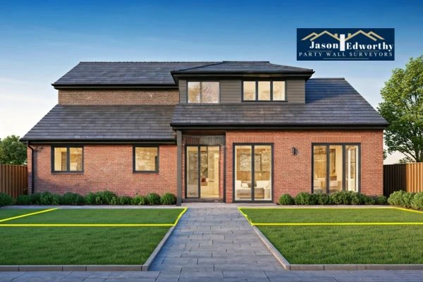 Home extension focusing on boundary line Haslemere
